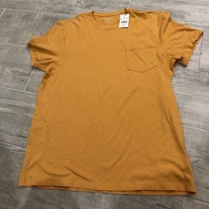 NWT J. Crew orange tshirt with pocket size Men's large